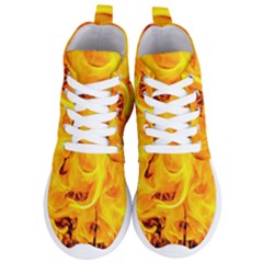 Fire And Flames Women s Lightweight High Top Sneakers by FunnyCow