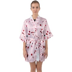 Love Is In The Air Quarter Sleeve Kimono Robe by FunnyCow