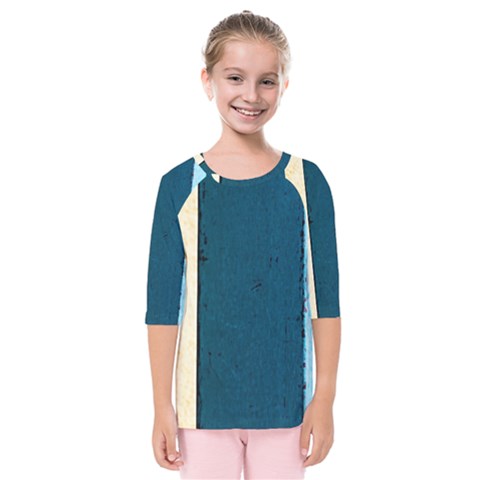 Flat Angle Kids  Quarter Sleeve Raglan Tee by FunnyCow