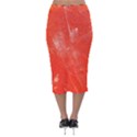 Grunge Red Tarpaulin Texture Velvet Midi Pencil Skirt View2