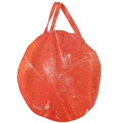 Grunge Red Tarpaulin Texture Giant Round Zipper Tote by FunnyCow