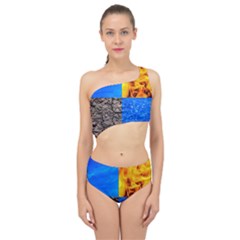 The Fifth Inside Funny Pattern Spliced Up Two Piece Swimsuit by FunnyCow