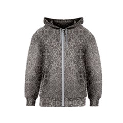 Luxury Modern Baroque Pattern Kids  Zipper Hoodie