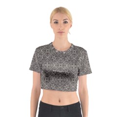 Luxury Modern Baroque Pattern Cotton Crop Top by dflcprints