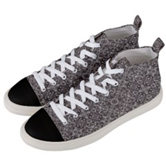 Luxury Modern Baroque Pattern Men s Mid-top Canvas Sneakers by dflcprints