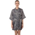 Luxury Modern Baroque Pattern Quarter Sleeve Kimono Robe View1