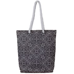 Luxury Modern Baroque Pattern Full Print Rope Handle Tote (small)