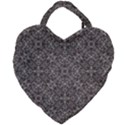 Luxury Modern Baroque Pattern Giant Heart Shaped Tote View2