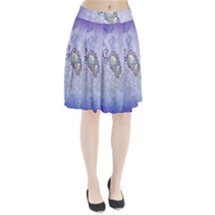 Wonderful Butterlies With Flowers Pleated Skirt by FantasyWorld7