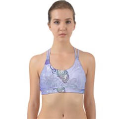 Wonderful Butterlies With Flowers Back Web Sports Bra by FantasyWorld7