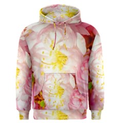 Pink Flowering Almond Flowers Men s Pullover Hoodie by FunnyCow