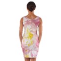 Pink Flowering Almond Flowers Wrap Front Bodycon Dress View2