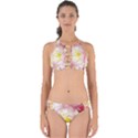 Pink Flowering Almond Flowers Perfectly Cut Out Bikini Set View1