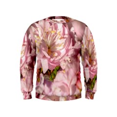 Beautiful Flowering Almond Kids  Sweatshirt by FunnyCow