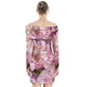 Beautiful Flowering Almond Long Sleeve Off Shoulder Dress View2