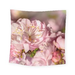 Beautiful Flowering Almond Square Tapestry (small) by FunnyCow