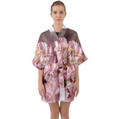 Beautiful Flowering Almond Quarter Sleeve Kimono Robe by FunnyCow