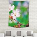 Sakura Flowers On Green Medium Tapestry View2