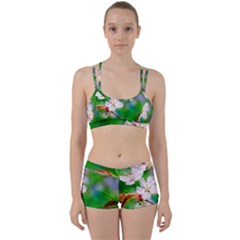 Sakura Flowers On Green Women s Sports Set by FunnyCow