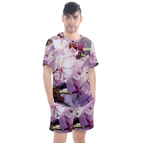 Sakura In The Shade Men s Mesh Tee And Shorts Set by FunnyCow