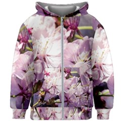 Sakura In The Shade Kids Zipper Hoodie Without Drawstring by FunnyCow