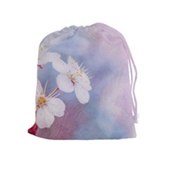 Pink Mist Of Sakura Drawstring Pouches (extra Large) by FunnyCow