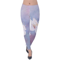 Pink Mist Of Sakura Velvet Leggings by FunnyCow