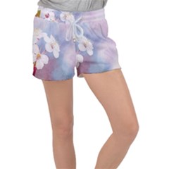 Pink Mist Of Sakura Women s Velour Lounge Shorts by FunnyCow