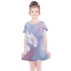 Pink Mist Of Sakura Kids  Simple Cotton Dress by FunnyCow