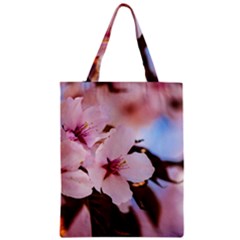 Three Sakura Flowers Zipper Classic Tote Bag by FunnyCow