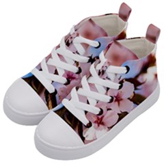 Three Sakura Flowers Kid s Mid-top Canvas Sneakers by FunnyCow