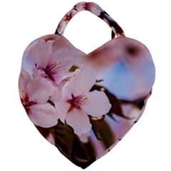 Three Sakura Flowers Giant Heart Shaped Tote by FunnyCow