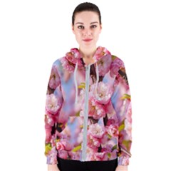 Flowering Almond Flowersg Women s Zipper Hoodie by FunnyCow