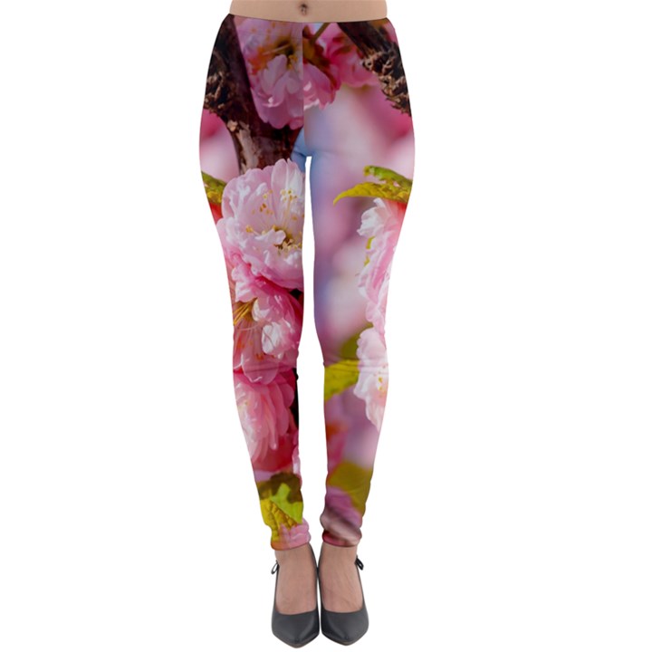 Flowering Almond Flowersg Lightweight Velour Leggings