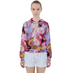 Flowering Almond Flowersg Women s Tie Up Sweat by FunnyCow