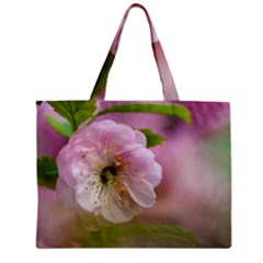 Single Almond Flower Zipper Mini Tote Bag by FunnyCow