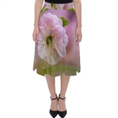 Single Almond Flower Folding Skater Skirt by FunnyCow