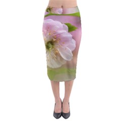 Single Almond Flower Midi Pencil Skirt by FunnyCow