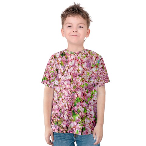 Almond Tree In Bloom Kids  Cotton Tee by FunnyCow