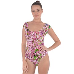 Almond Tree In Bloom Short Sleeve Leotard  by FunnyCow