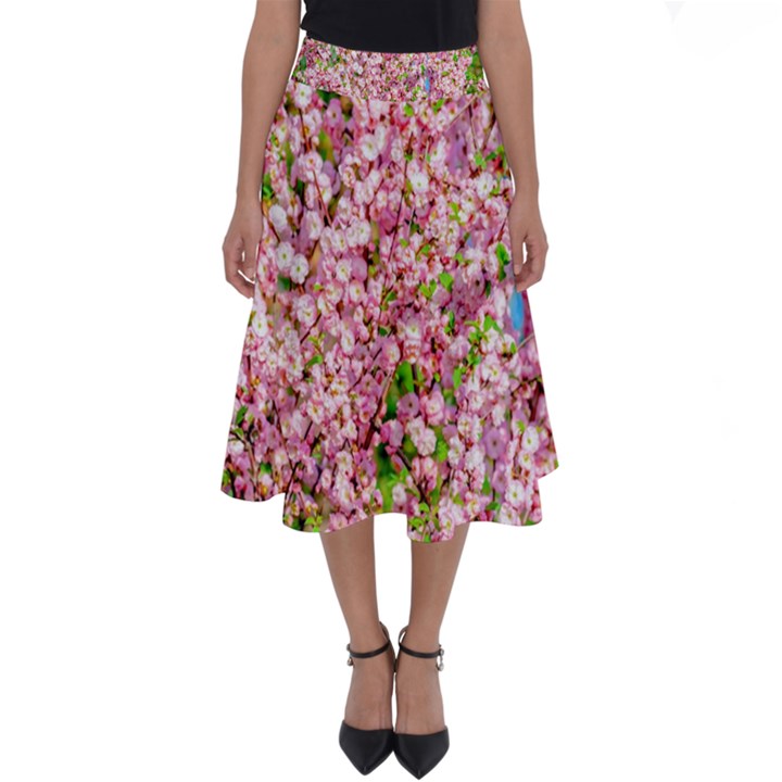 Almond Tree In Bloom Perfect Length Midi Skirt