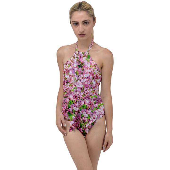 Almond Tree In Bloom Go with the Flow One Piece Swimsuit