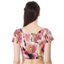 Blooming Almond At Sunset Short Sleeve Crop Top View2