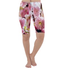 Blooming Almond At Sunset Cropped Leggings  by FunnyCow