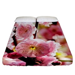 Blooming Almond At Sunset Fitted Sheet (california King Size) by FunnyCow