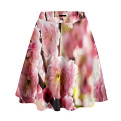 Blooming Almond At Sunset High Waist Skirt by FunnyCow