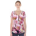 Blooming Almond At Sunset Short Sleeve Front Detail Top View1