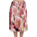 Blooming Almond At Sunset Velvet Flared Midi Skirt View1