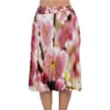 Blooming Almond At Sunset Velvet Flared Midi Skirt View2