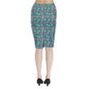 Teal Hats Midi Wrap Pencil Skirt View2